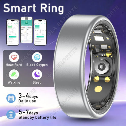 New R12 Smart Ring For Women Men Heart Rate Monitor Waterproof 100+ Sport Modes SmartRing Remote Control Take Photo Caculate Steps Sleep Monitor Healthy Ring for Couple Ring Gift