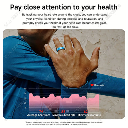 New R12 Smart Ring For Women Men Heart Rate Monitor Waterproof 100+ Sport Modes SmartRing Remote Control Take Photo Caculate Steps Sleep Monitor Healthy Ring for Couple Ring Gift