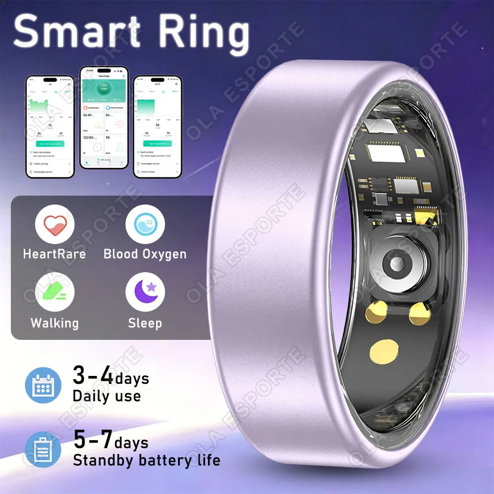 New R12 Smart Ring For Women Men Heart Rate Monitor Waterproof 100+ Sport Modes SmartRing Remote Control Take Photo Caculate Steps Sleep Monitor Healthy Ring for Couple Ring Gift