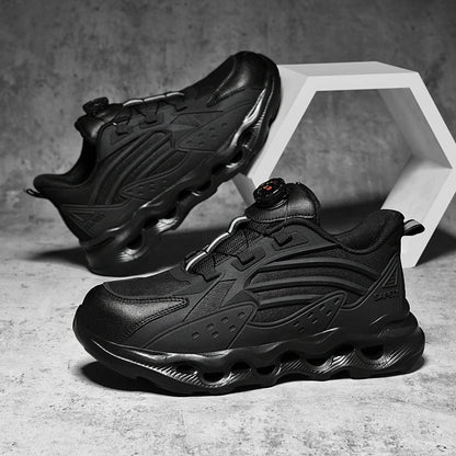 Rotating Button New Safety Shoes Men Anti-smash Anti-puncture Work Shoes Fashion Men Sport Shoes Security Protective Boots Men